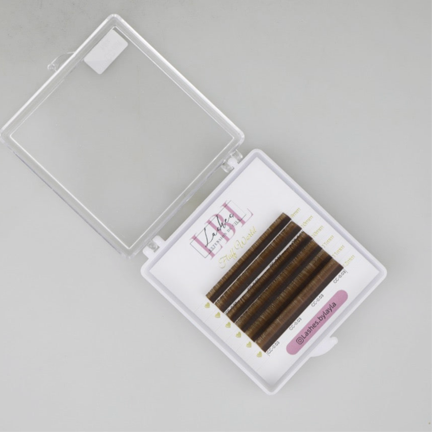 Cils Brun - Mini-Boîtier mix 9-12mm
