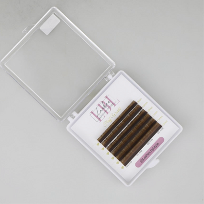 Cils Brun - Mini-Boîtier mix 9-12mm