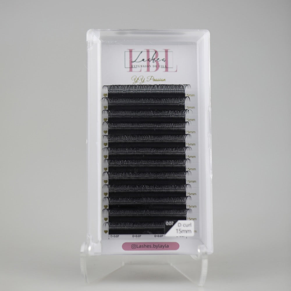 Cils YY Noirs - Boîtiers 6 à 15mm