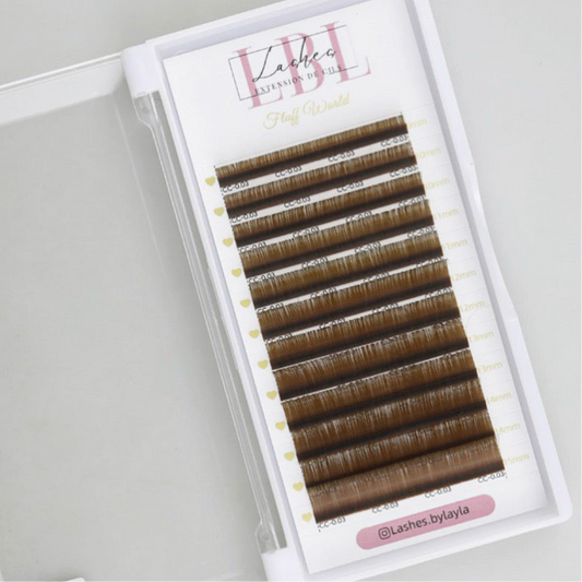 Cils Volume et Méga Volume Brun Noisettes - Boîtiers 9 à 15mm