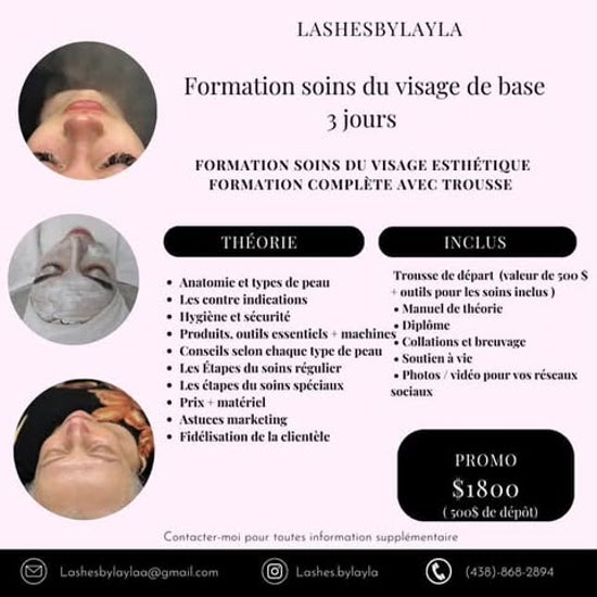 Formation - Soins du Visage de base - 3 jours