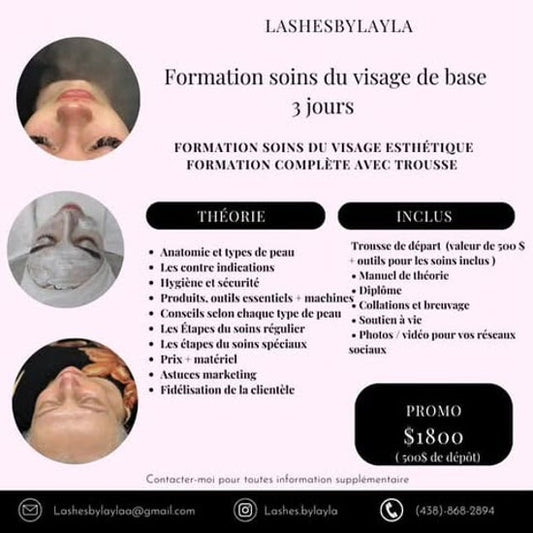 Formation - Soins du Visage de base - 3 jours